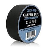 Dura-Bind Gaffer Tape, Premium Black 2 inches x 30 Yards, Matte Fabric Cloth Tape, Safe for Floor & Wall, Leaves No Residue, Pro Blackout Non-Reflective protapes for Painters, Electrical Cords Cable