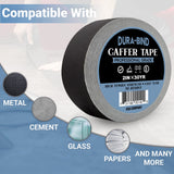 Dura-Bind Gaffer Tape, Premium Black 2 inches x 30 Yards, Matte Fabric Cloth Tape, Safe for Floor & Wall, Leaves No Residue, Pro Blackout Non-Reflective protapes for Painters, Electrical Cords Cable