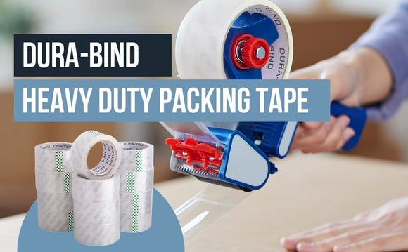 Dura-Bind Clear Packing Tape Refills, Heavy Duty Premium Packaging Tape for Sealing Boxes, 1.8 Inch x 60 Yards (6 Pack)