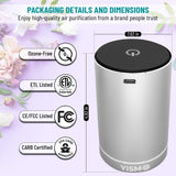 Clean Air Freshener and Odor Eliminator W/Scent Cartridge. Small Electric Fragrance Diffuser Removes Pet, Smoke and Other Odors. Smart-Touch USB Charge Odor Decomposer-Home or Travel.