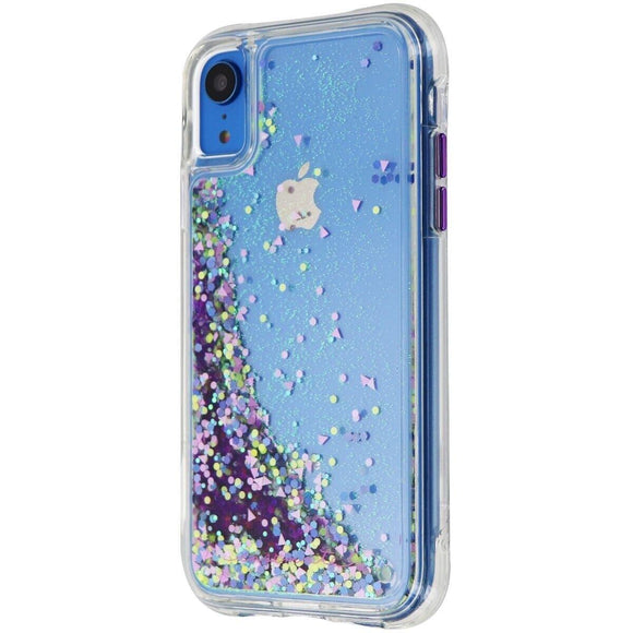 Case-Mate Waterfall Glow Series Case for Apple iPhone XR, Clear / Purple Glow