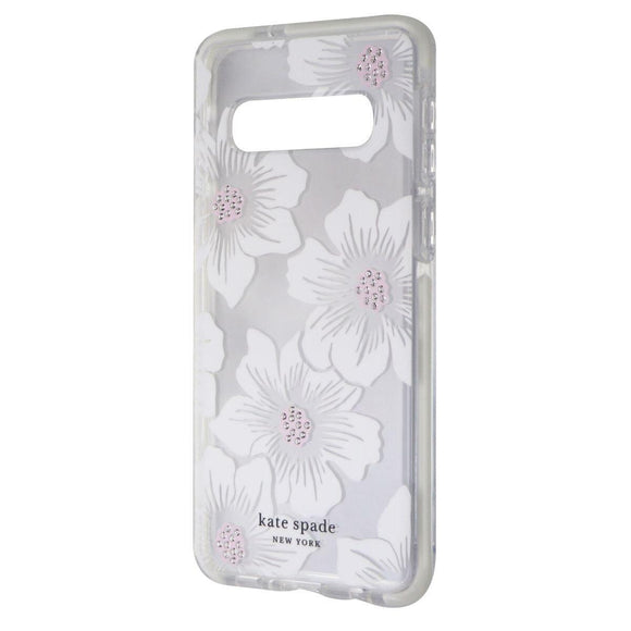 Kate Spade Defensive Hardshell Case for Galaxy S10 - Hollyhock / Clear / Cream
