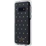 Kate Spade Defensive Case for Galaxy S10e, Pin Dot Gems and Pearls