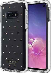 Kate Spade Defensive Case for Galaxy S10e, Pin Dot Gems and Pearls