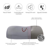 Amyas Contour Memory Foam Pillow Bamboo Cotton 3D Suspension Pillow with Microfiber Cover,Ergonomic Cervical Pillow- Neck Support Pain Relief for Back and Side Sleepers -Easy to wash (Grey, Large)