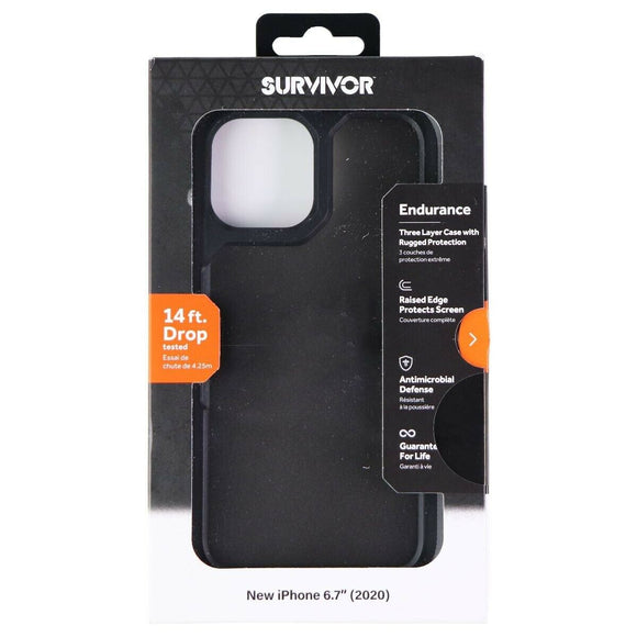Survivor Endurance Case for iPhone 12 Pro Max - Clear Black
