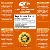 NutriFlair Liposomal Vitamin C 1600mg, 180 Capsules Fat Soluble Vit Supplements